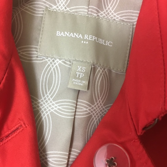 Banana Republic Red Trench Coat - Picture 3 of 6
